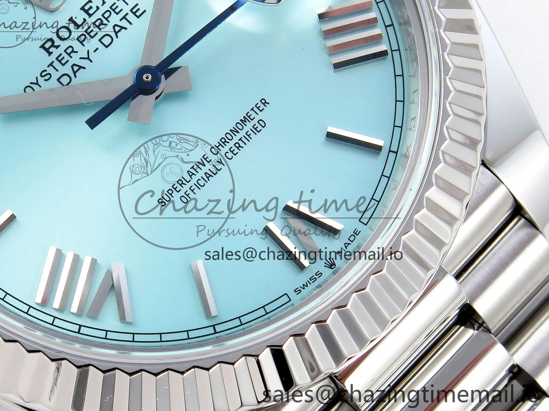 MiroTime 0401 Day Date 40 SS 228236 ARF 1:1 Best Edition Tiffany Blue Roman Dial on President Bracelet VR RelaxedFit 1517